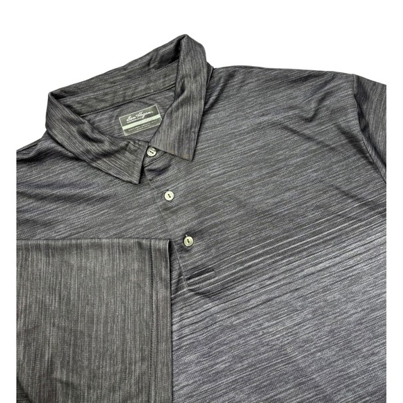 Ben Hogan Performance 2XL Gray Ombre Striped Short Sleeve Logo Golf Polo Shirt - Picture 1 of 14